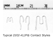 Typical DIGI-KLIP contact styles
